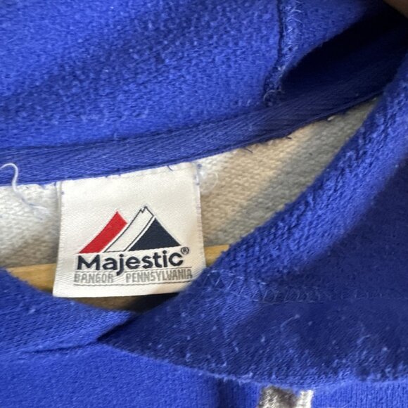 New York Mets Majestic Pullover Hoodie Blue Gray MLB Men’s L - Picture 5 of 9
